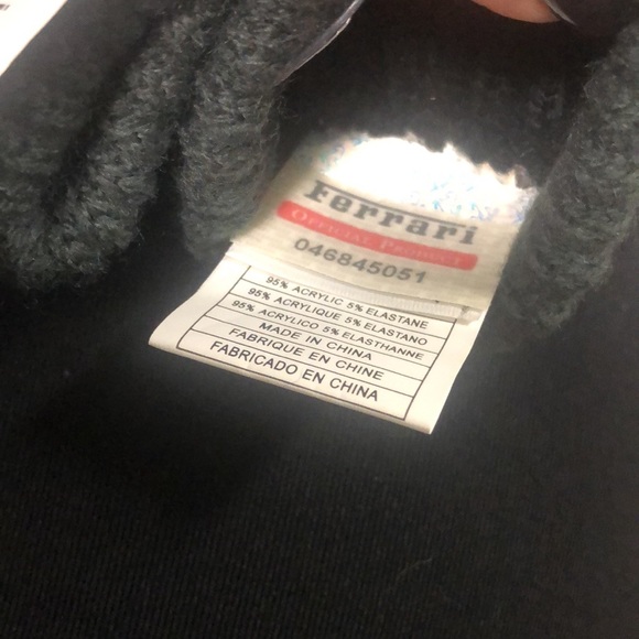 Puma Ferrari LS Knit Gloves in Black color worn Navy and Grey - NWT - Picture 5 of 6